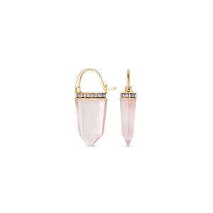 Rose Quartz Pendulum Earrings