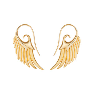 Noor Fares 18K Yellow Gold Wings Earrings 