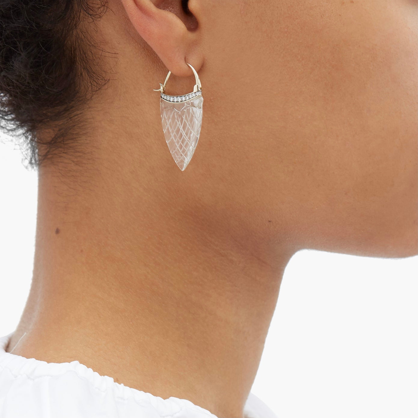 Sahasrara Rock Crystal Earrings