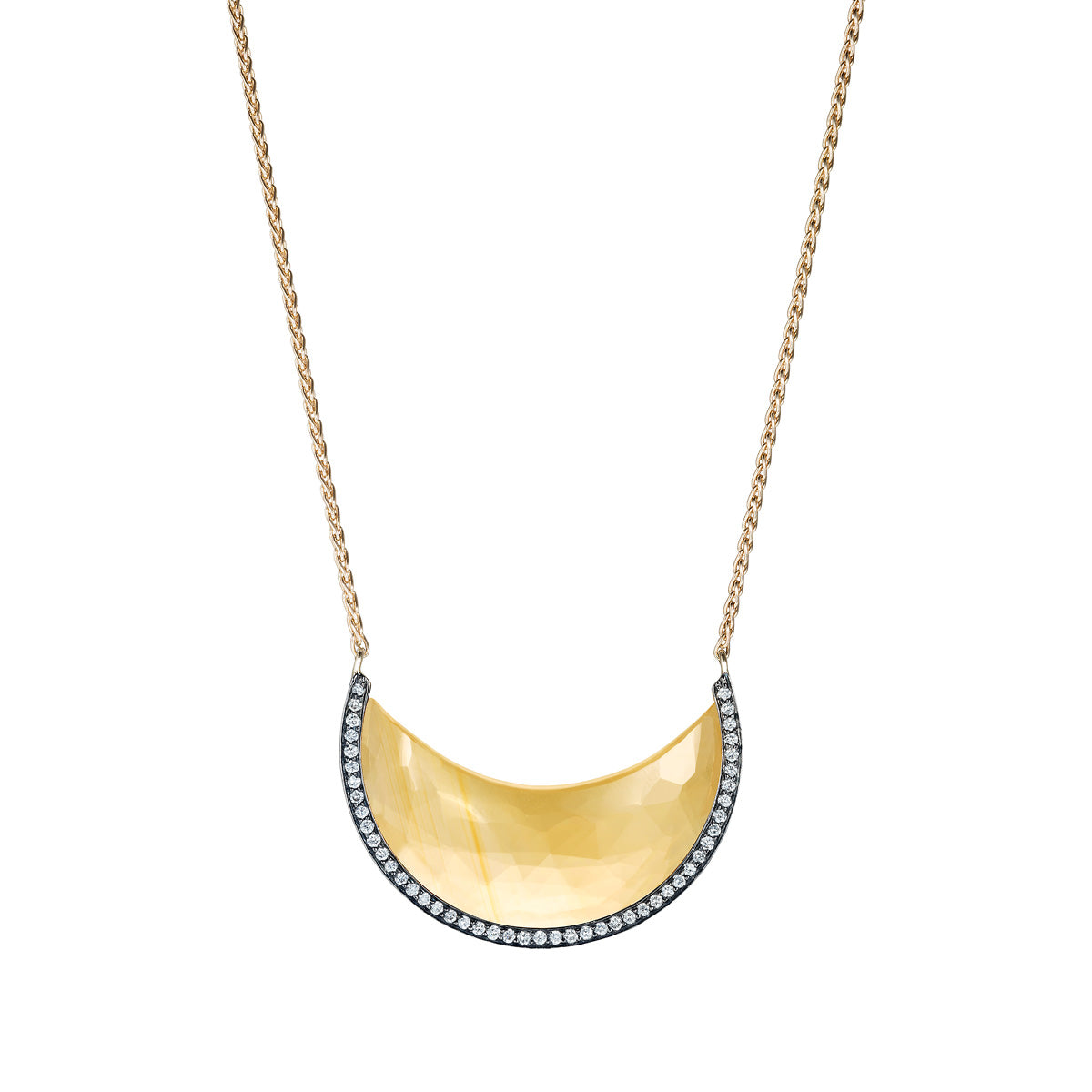Faceted Chandra Crescent Pendant