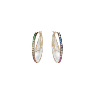 Rainbow Chandra Crescent Earrings