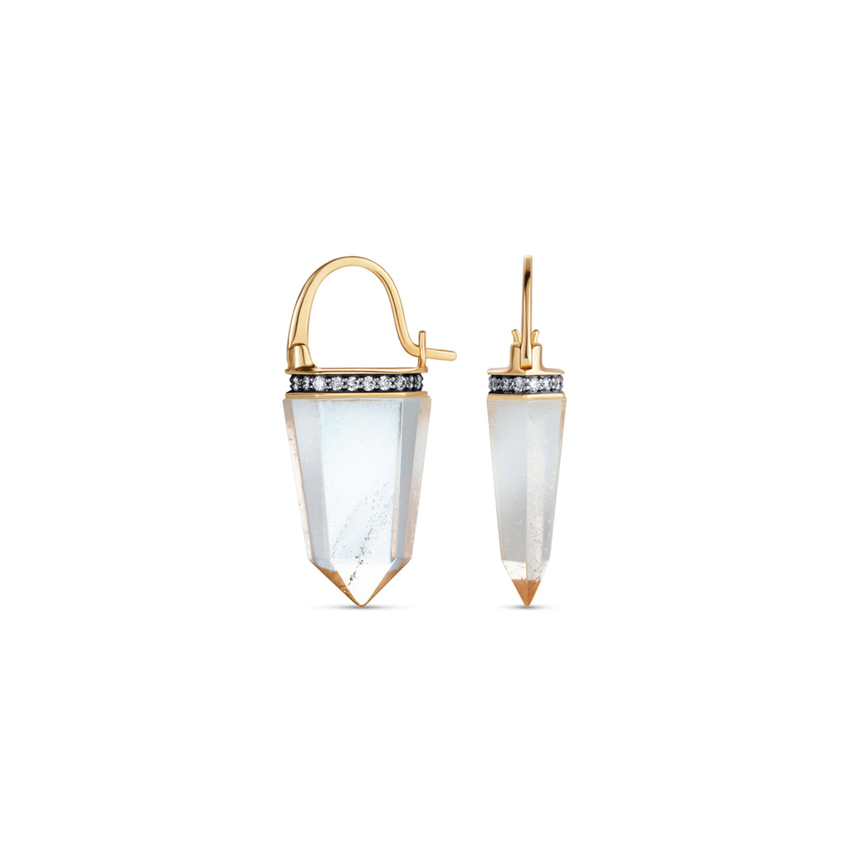Noor Fares Crystal Pendulum Earrings