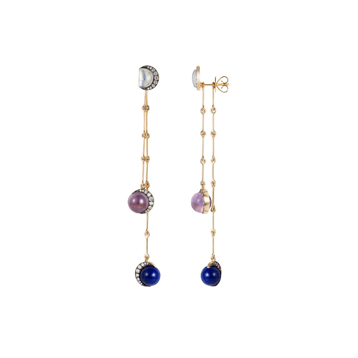 Planet Chain Earrings