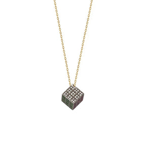 Noor Fares Jewelry Sapphire Pave Icosagon Pendant