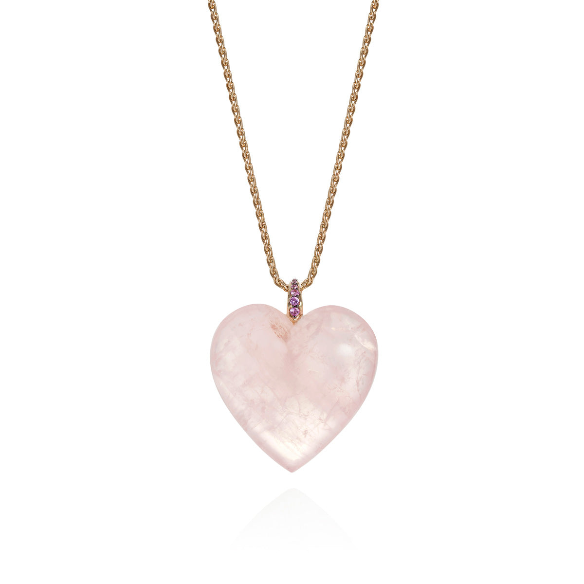 Rose Quartz Heart Necklace – AngelWrappings