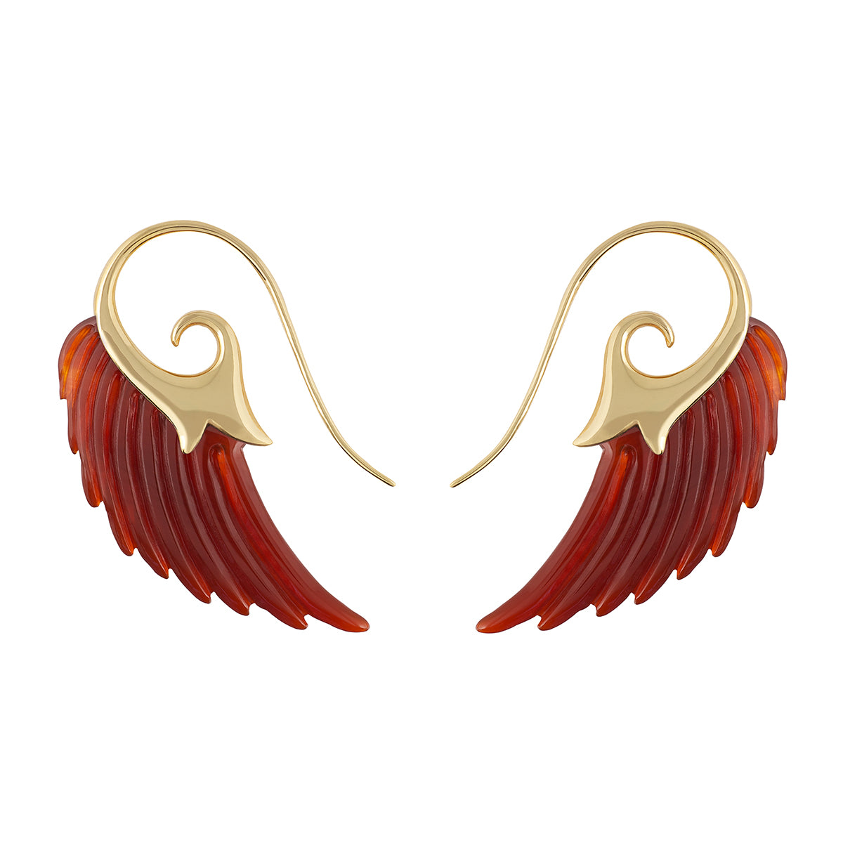 Carnelian Wing Earrings