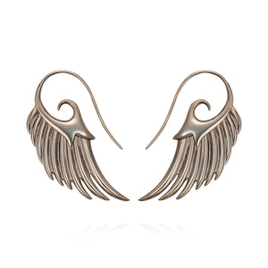 Noor Fares 925 Sterling Silver E-Coated Bronze Wings Earrings 