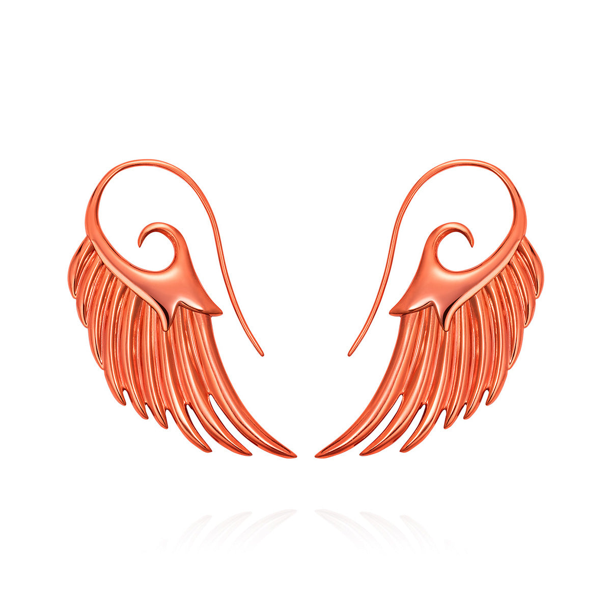 E Coated Wings Pendant Necklace
