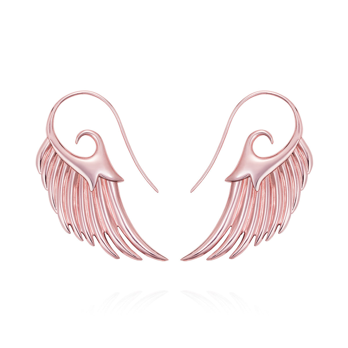 Noor Fares 925 Sterling Silver E-Coated Blush Wings Earrings 