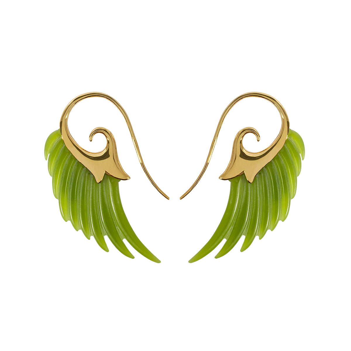 Jade Wing Earrings