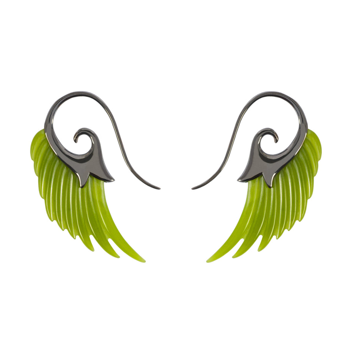 Jade Wing Earrings