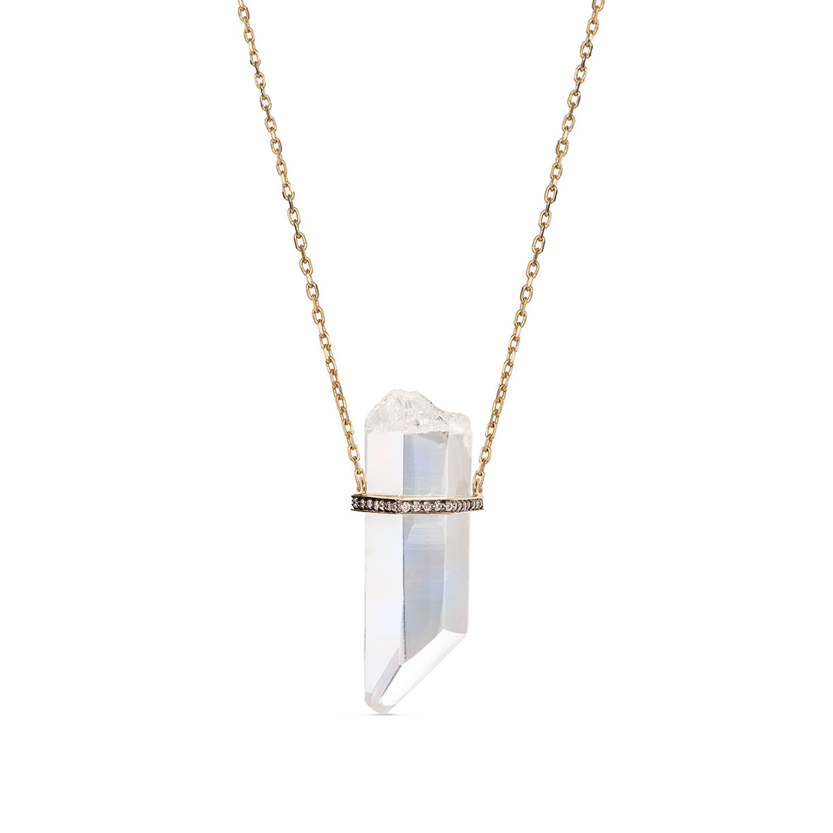 Natural Crystal Rock Pendant Necklace