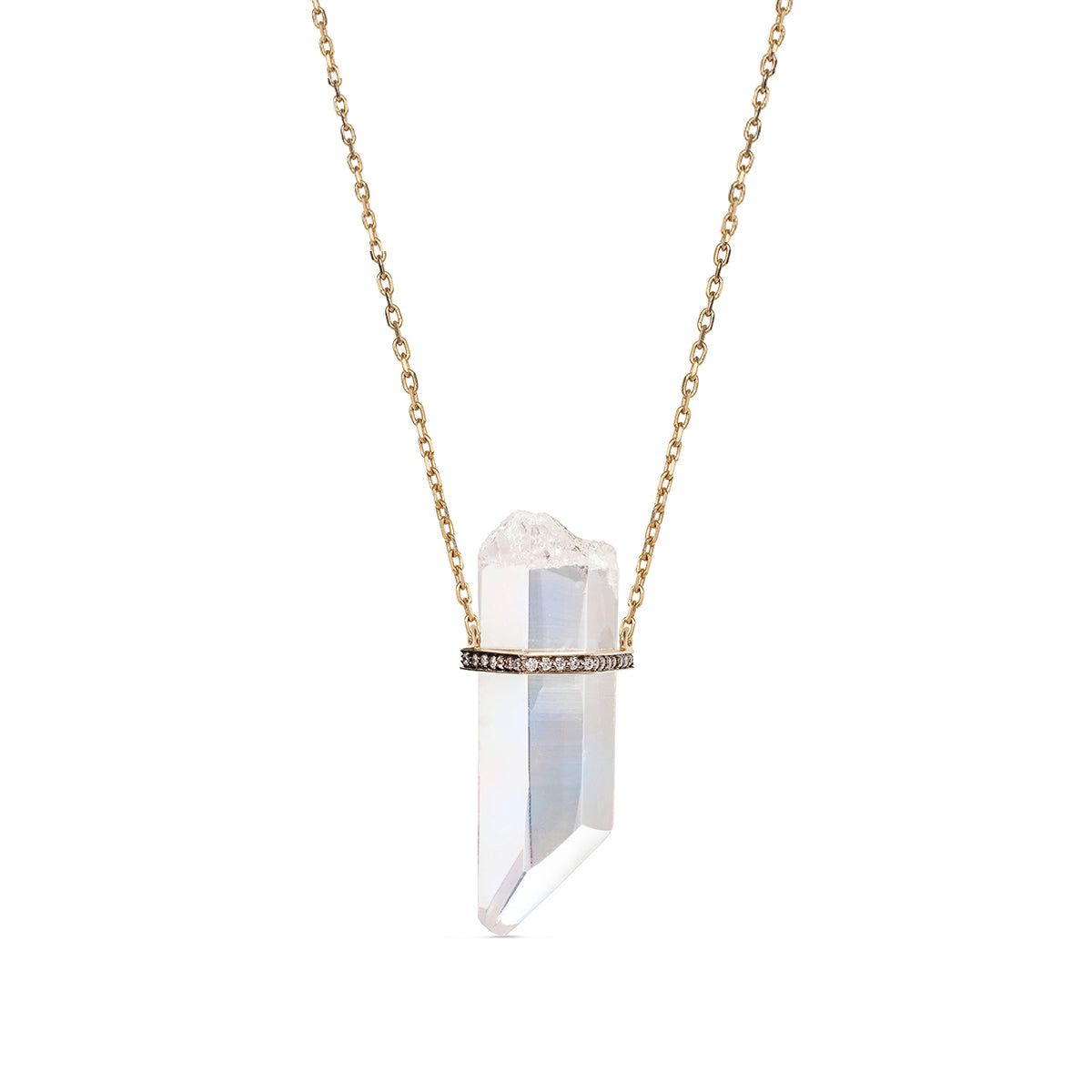 Rough Crystal Diamond Pendant