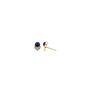 Noor Fares Lapis Lazuli Kamala Diamond Stud Earrings