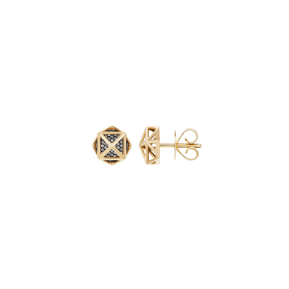Octahedron Stud Earrings