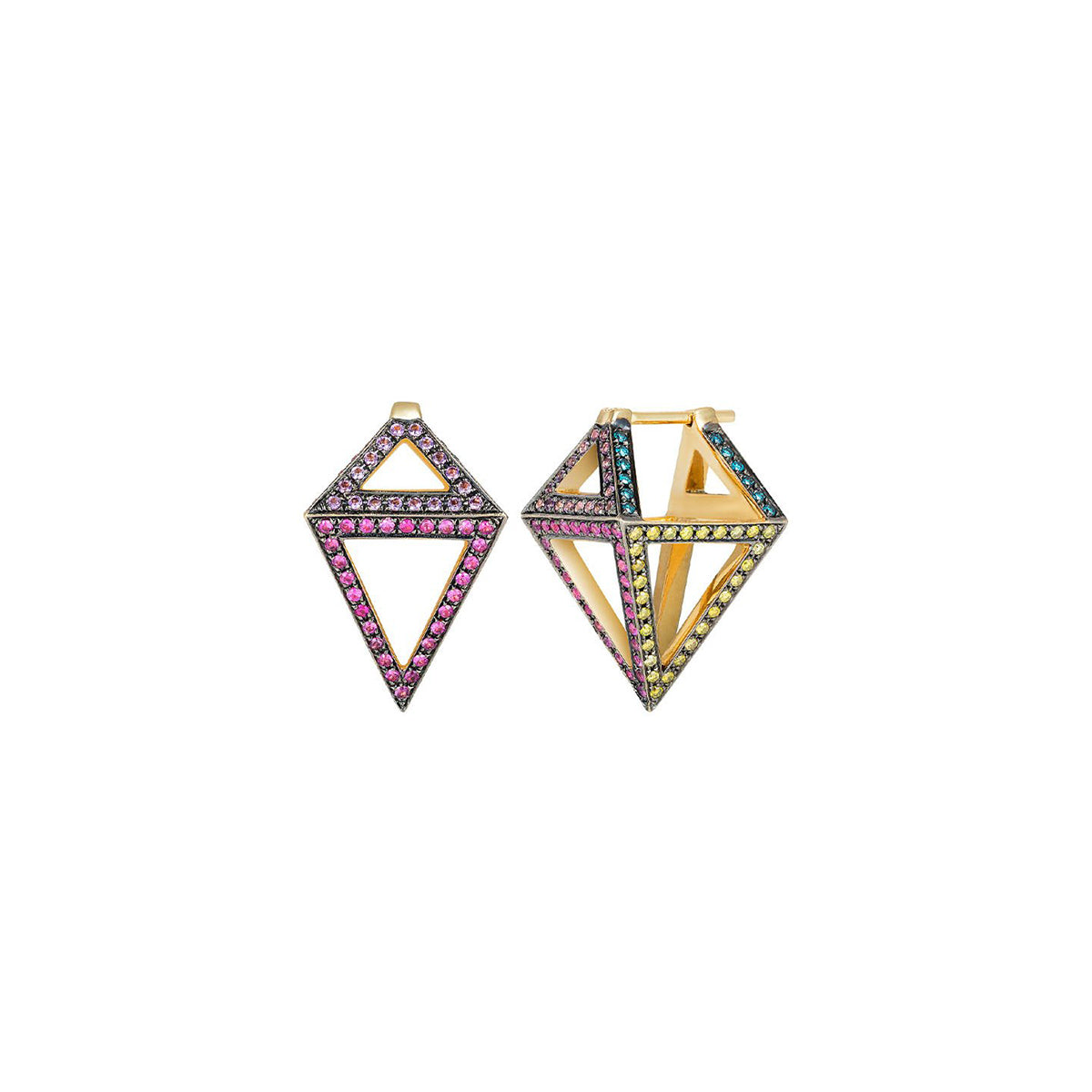 Octahedron Earrings