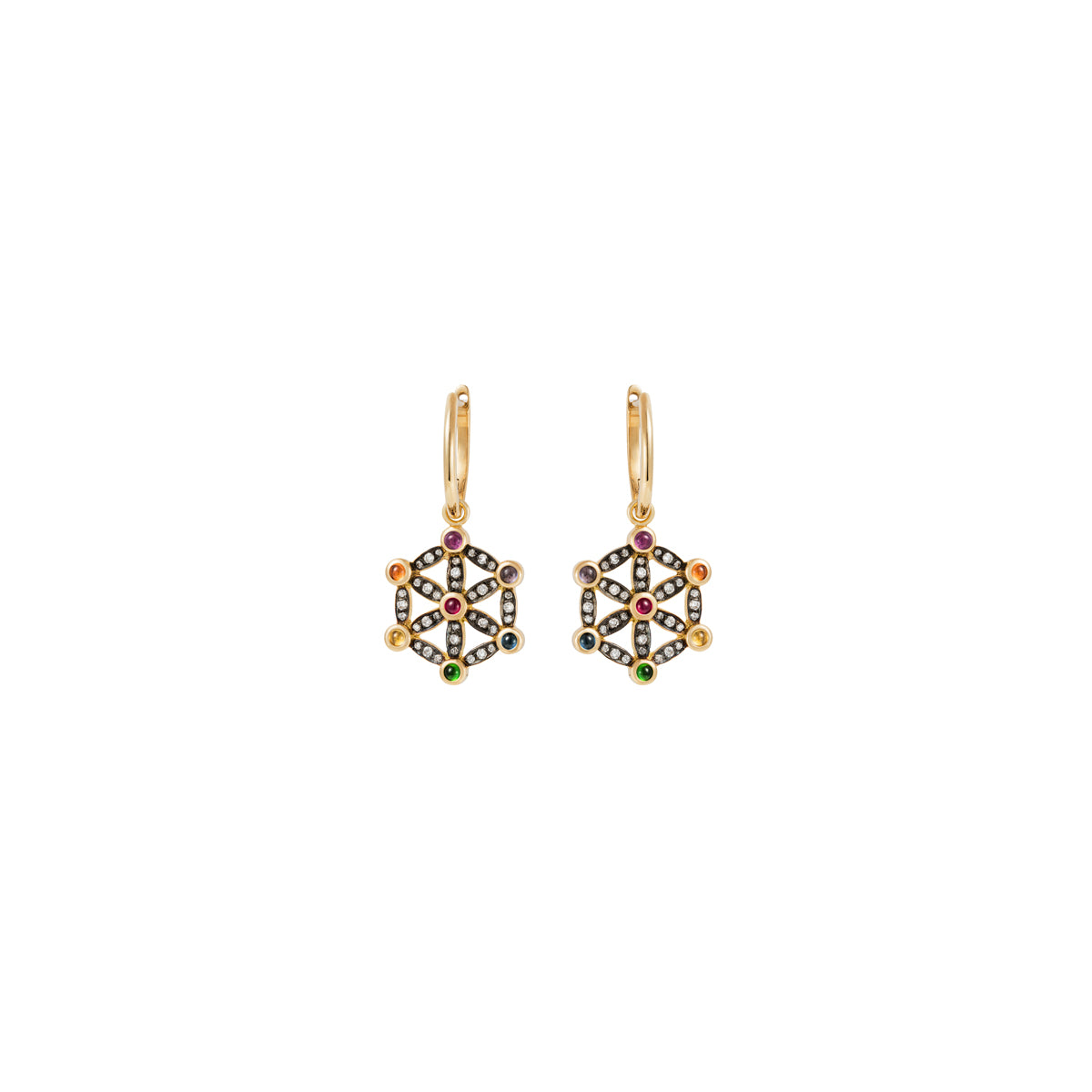 Seed Life Hoop Earrings
