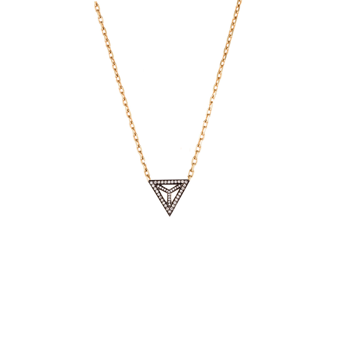 Trompe Loeil Flat Octahedron Necklace