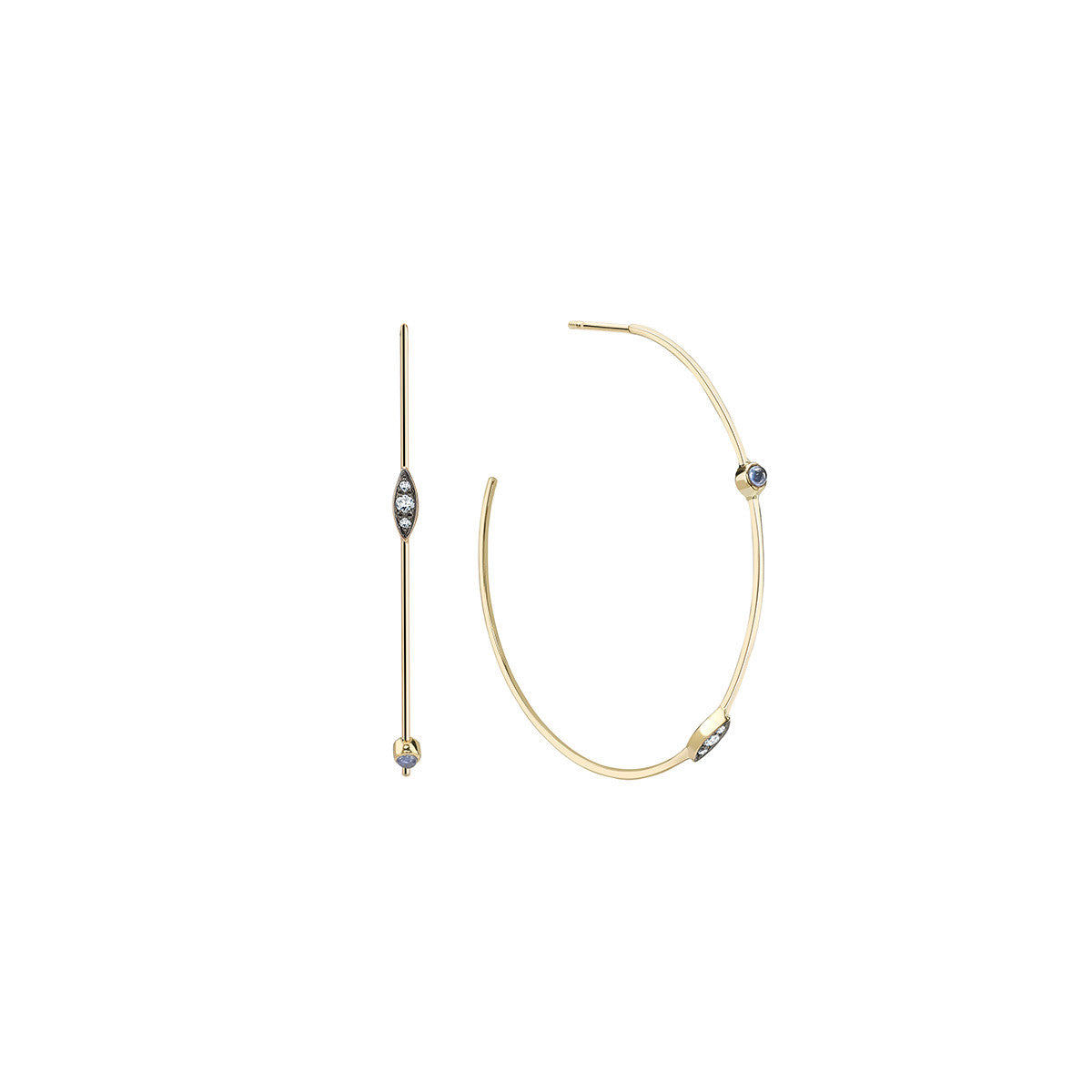 Mandorla Asymmetrical Hoops