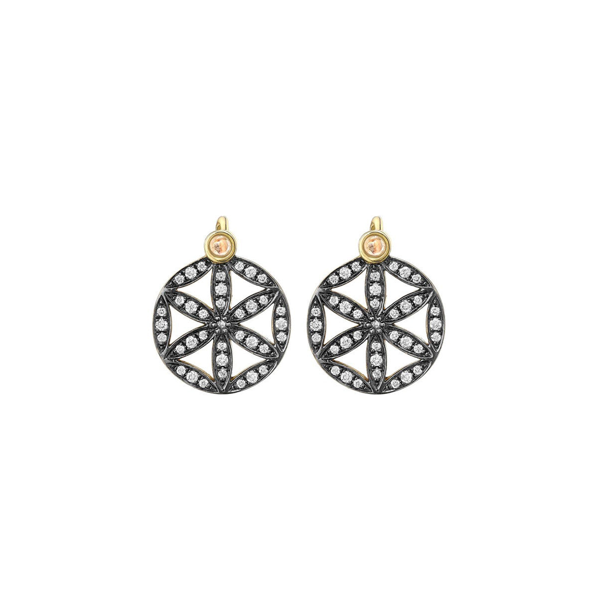 Seed Life Dormeuse Earrings