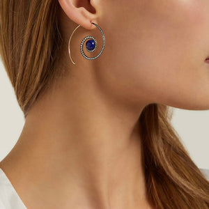 Spiral Moon Earrings