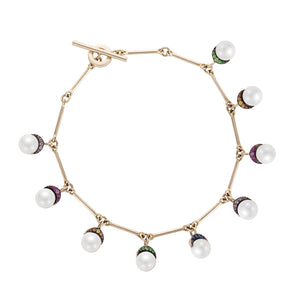 Mala Bracelet with white pearls